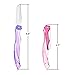 Zodaca [3 Pack] Folding Eyebrow Sharpers Facial Razor Hair Shaving Grooming Trimmer with Pouch for Facial Hair Removal and Body Shaving, Pink/Purple