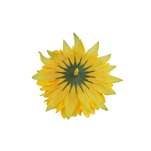 Colorfulife Artificial Silk 3.5" Sunflower Flower Head for Wedding Home Party Decoration Hair Clip Wreath Decorative (24) - Thumbnail 4