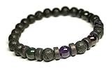 Unisex/Mens Gemstone Bracelet for General Good Health and Well-being, Anti Anxiety, Stress Relief, Sleep aid, Lava stones, Garnet, Bloodstone, Amethyst