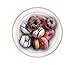 BloominGoods 100 Disposable Plastic Dessert Bowls | SMALL 6 oz. White Rose Gold Rimmed Premium Heavy Duty Real China Design Reusable | Great for Parties (50-Pack)