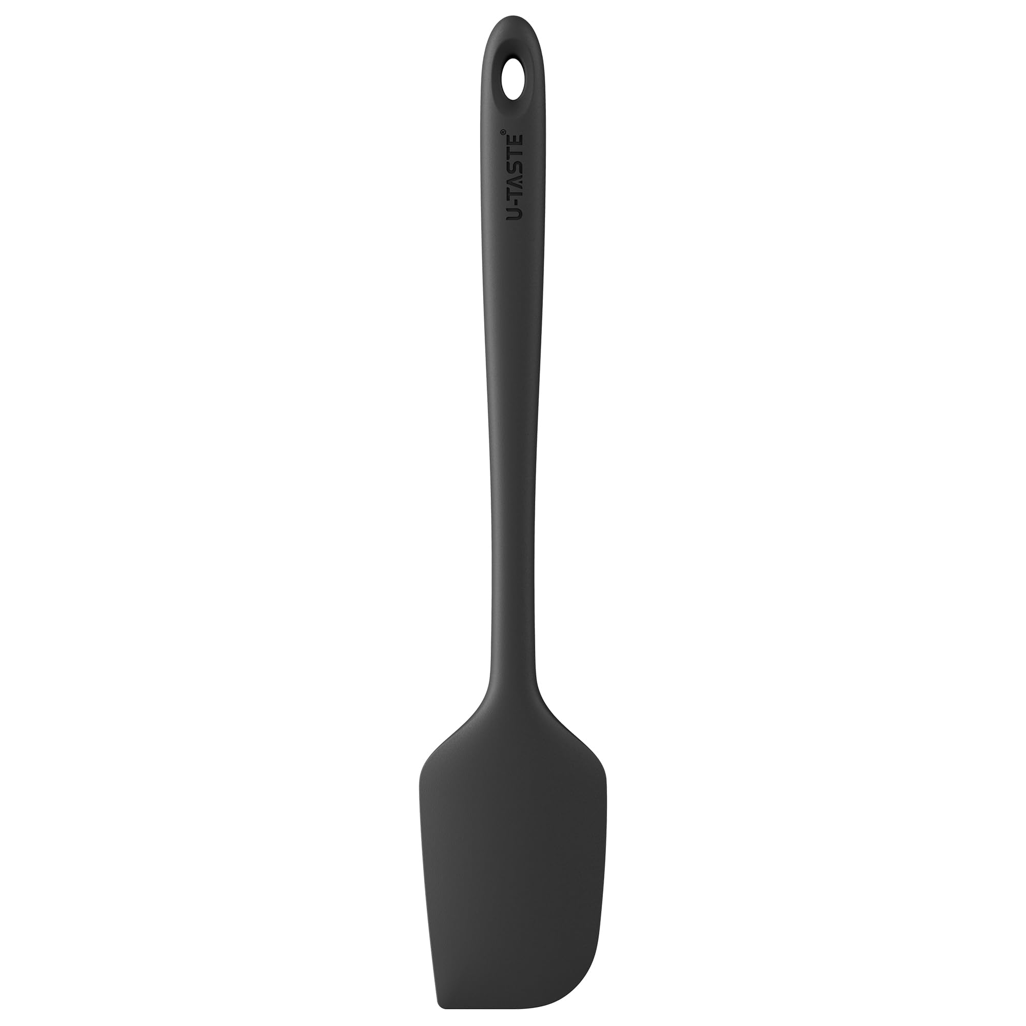 U-Taste 35.6cm Extra Large Silicone Spatula: 250℃ Heat Resistant Long Flexible Rubber Bowl Scraper, Seamless Mixing Stirring Cooking Scraping Baking Spreader for Kitchen Nonstick Cookware (Black)