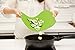 gabo TPU Antimicrobial Cutting Board with Handle, Scratch Resistant, Flexible, Knife friendly, Non-Slip, Juice Groove, Dishwasher Safe (Green)
