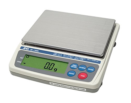 Lab Balance, A&D Weighing EK-1200i NTEP, Legal For Trade Everest Compact Balance Series, 1200 Grams x 0.1 Grams NEW !! (Measures in G, OZ, OWT, DWT, CT, GN)