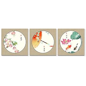 Wall26-3 Panel Canvas Wall Art- Chinese Style -Giclee...