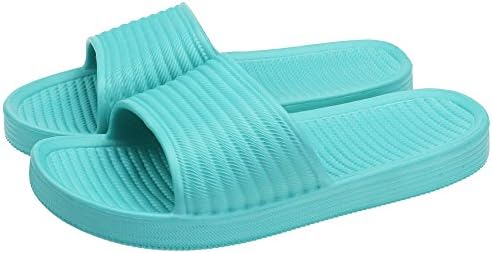 Non-Slip Slippers,Unisex Lightweight Soft Quick Drying Bath Slide for Bathroom Indoor by KEIK (US 7.5, blue)
