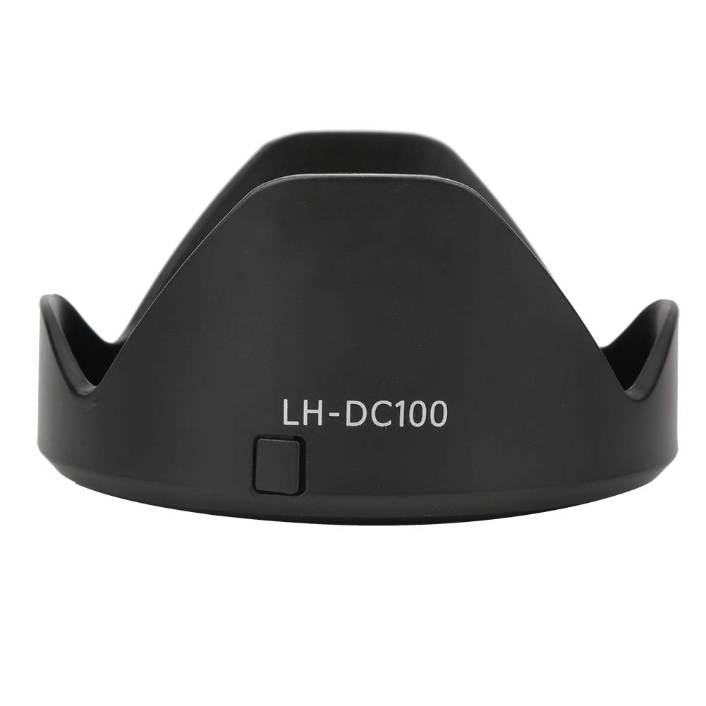 Qiilu Camera Lens Hood, LH‑DC100 Plastic Black Lens Hood Accessory for G3X/SX60/SX50/SX530/SX520 Lenses