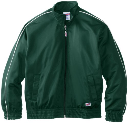 Soffe Big Boys' Warm Up Jacket, Dark Green, Small