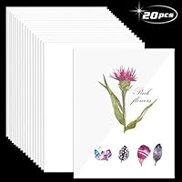 Wpxmer 20 Sheets Printable Vinyl Sticker Paper, Glossy White Waterproof Printable Vinyl for Inkjet Printer, 8.5 x 11 Inches