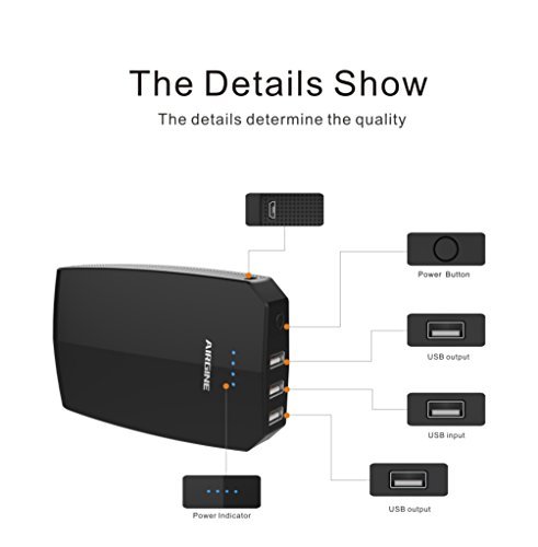 Portable Charger Power Bank 15000mAh Battery Packs with 3-Port AIRGINE Portable Phone Charger for Phone, iPad, Samsung Galaxy and More