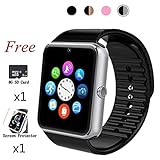 Smartwatch, Bluetooth Smart Watches and Cell Phone Watch with Card SIot Pedomter Watch Compatible Android iOS Men Women