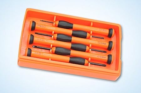 Taparia PST6 Steel Precision Screw Driver Set (Orange and Black, Pack of 6)