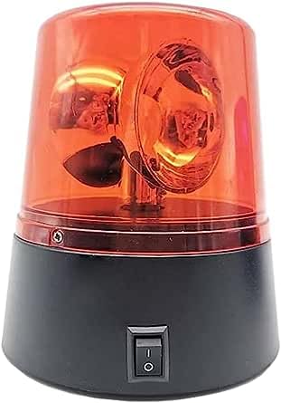 小型回転灯 小型警告灯 舞台ライト 赤 (磁石付きないライト) 約9.3x9.3x11.3cm電池式 安全 誘導 防犯