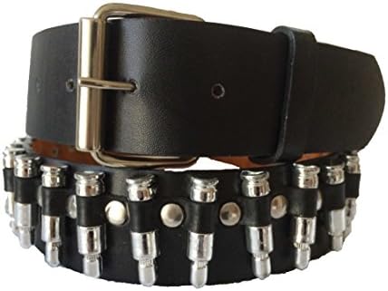 Halloween Wholesalers Men's Belt with Bullets Black