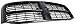 Grille Assembly Compatible with 2006-2008 Dodge Ram 1500 Horizontal Bar Insert Plastic Painted Black Shell and Insert