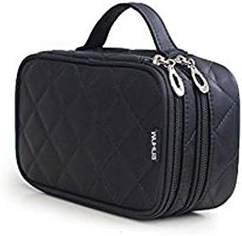 OR Pure Make Up Bag for Women with Mirror Beauty Makeup Brush Bags Travel Kit Organizer Cosmetic Bag Professional Multifunctional 2 layer Organizer