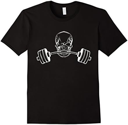 Mens C395 SKULL Gym T Shirt Workout MMA Weight Lifting Motivation Medium Black
