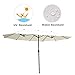 Outsunny 15' Double-Sided Outdoor Patio Market Umbrella with Air Vents - Cream White