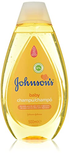 Shampoo Johnson's Baby Classic avec formule Cry No More 500 ml, Shampoing hypoallergénique et au pH équilibré pour nourrissons et enfants, Shampoing sans sulfate ni parabène, L'emballage peut varier