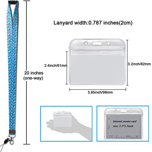 Lanyard Cruise with ID Badge Holder Horizontal for Women Kids Keys Men Key Card lanyards Detachable Breakaway Safety Lanyards with Badges Holders Name Lanyard Wide 0.79 inches 5 Pack