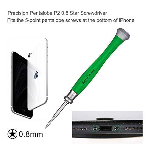 Kaisi P2 P5 P6 Pentalobe Screwdriver Set 5 Point Star 0.8mm 1.2mm 1.5mm