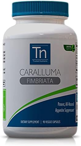 Trusted Nutrients Non-GMO All Natural Whole Plant Caralluma Fimbriata Extract, 45 Day Supply - 90 Veggie Caps (500 mg per Cap - 1,000 mg per Serving)