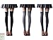 Gellwhu Women Girl Long Cotton Socks Over the Knee Thigh High Stockings 3-Pack