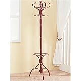 Coaster Home Furnishings 3057 Bentwood Hat and Coat Rack, Walnut Wood Finish