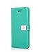 iPhone 5s case,iPhone SE case,iPhone 5 case,by Ailun,Wallet case,PU leather case,credit card holder,Flip Cover Skin[Mint Green] with screen protect and styli pen