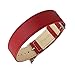 Wearlizer Genuine Leather Watch Band Replacement Strap w/ Metal Clasp for Apple Watch Series 1 2 all Models Double Tour Design - 38mm Red