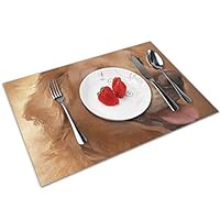 NBteach Golden Retriever Mom FUUNY Cute 4 Piece Set of Placemats Pc Party Decor Dining Room Home Ornament Table Food Dishes Mat Xmas Kitchen Decorations Themed Dishware Picnic Dinnerware