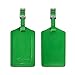 Travelambo Genuine Leather Luggage Bag Tags (green 2 pcs set)