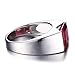 Jewelrypalace Men's 3.4ct Square Created Red Ruby 925 Sterling Silver Ring