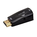 Sanchow HD 1080P HDMI To VGA Converter Adapter Dongle With 3.5mm Audio For Laptop PC Projector HDTV PS3 Xbox STB Blu-ray DVD