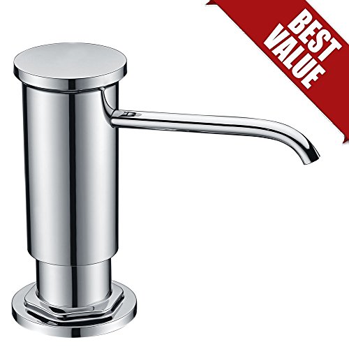 Chrome Sink Soap Dispenser with Lead Free ABS Plastic Pump, Delle Rosa PET Bottle and Brass Sprayer Soap Pump