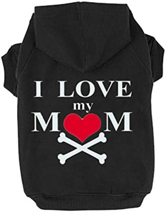 Warm Hoodie Cotton Clothes for Pet Dog Cat Puppy, Pet Dog Coat Soft Sweater Costumes Apparel by AsyPets-Color: Black, Size: M