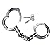Funny Steel Double Lock Handcuff Asjustable for Police for Security Guards, Law Enforcement, Military, Concerned Citizens Roll Play Training-Silver