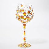 Enesco Lolita Wine Glass Bling Candy Corn Wine_Glass 10 In