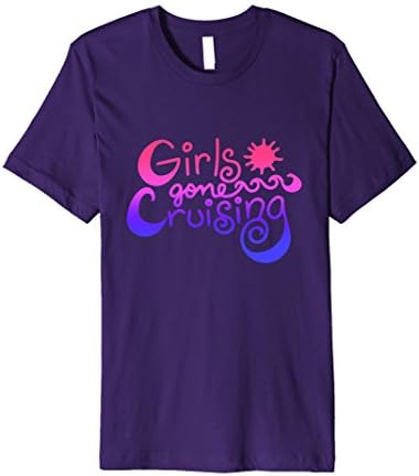 Mens Girls gone cruising t-shrit cruise ship vacation tee shirts XL Purple