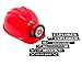 Light-up Hard Hat Including Miner, Railroader, Builder and Spelunker Helmet Labels (Red)