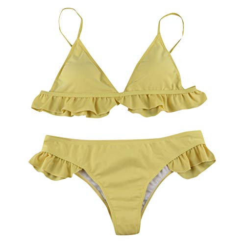 AOJIAN Tankinis Swimwear for Women Tummy Control,Swimwear for Women,Swimwear for Men,Swimwear Cover up for Women,Swimwear for Girls,Swimwear for Boys Yellow - Thumbnail 5