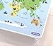 Baby Care Kids Folding Floor Table w/Adjustable Heights - for Play, Reading, and Snack Time and More (World Map)