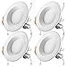 Otronics 5/6 Inch Dimmable LED Recessed Light Fixture,15W(100w Replacement) 1100 Lumens(CRI90) Daylight 5000k,LED Downlight Retrofit Kit Pack of 4