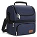 Sable Lunch Box, Reusable Waterproof Cooler Tote Bag for Meal Prep with 2 Main Spacious Compartments, Large, Blue