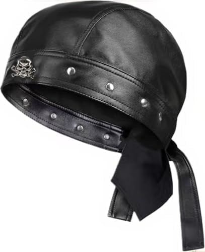 Amazon.com: Star Studded Cap Wrap Biker Leather Cool Stylish Black