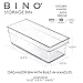 BINO | Plastic Storage Bins, Medium | THE HANDLER COLLECTION | Multipurpose Organizer Bins | Kitchen Pantry Organizers and Storage | Clear Containers for Organizing Home | Freezer Organizer