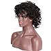 Wigs for Black Women Short Curly Wigs with Bangs Full Wig Black and Brown Kinky Curls Wig 13.7 Inch with Wig Cap By Mildiso M034