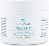DermaChange Organic Skin Cream, Manuka Honey Face and Body Cream for Eczema/Psoriasis/Rashes/Itchiness, Redness, Night and Day Cream for Men and Woman, 2 oz
