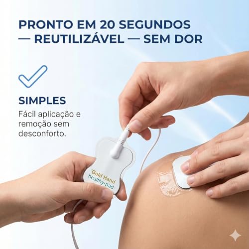 Aparelho Eletroestimulador TENS Portátil | 8 Modos Terapêuticos, Alívio de Dores Musculares, Fisioterapia em Casa, Seguro e Não Invasivo