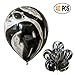 Mayen 40 Pcs 12 Inch Black Agate Marble Latex Balloons, Tie Dye Swirl Effect Balloons For Wedding Baby Showers Festival Ceremony and Birthday Party Decoration