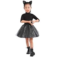 Girls Teenages Devil,Witch,Cat,Unicorn Tutu Set,Cute Tutu Dress with Related Headband Set (9-10yrs, Cat)